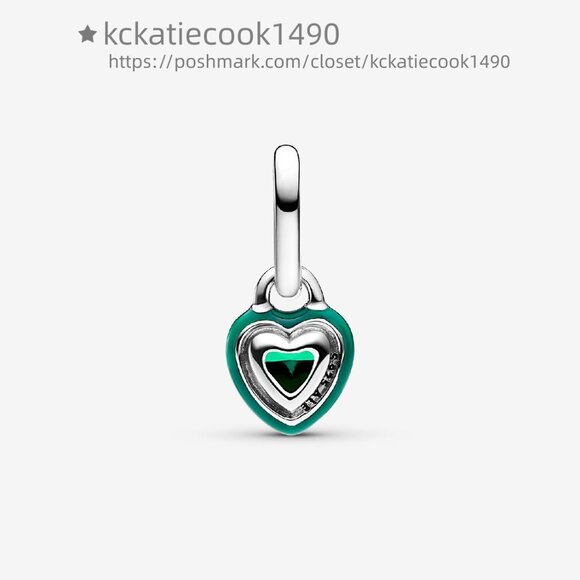 Pandora Green Chakra Heart Mini Dangle Charm - Picture 2 of 6